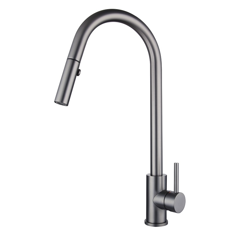 China SUS304 kitchen sink mixer tap with pull-out spray manufacturer