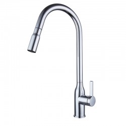 chrome pull out mixer tap