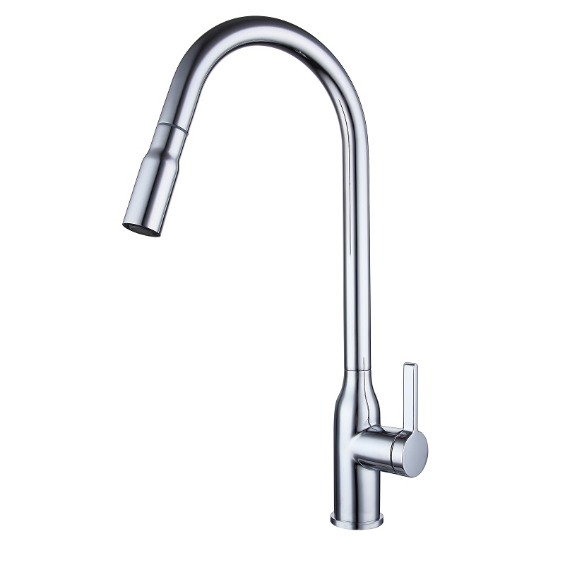 OEM single handle kitchen mixer tap with pull out